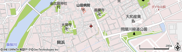 兵庫県姫路市網干区興浜218周辺の地図