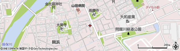 兵庫県姫路市網干区興浜404周辺の地図