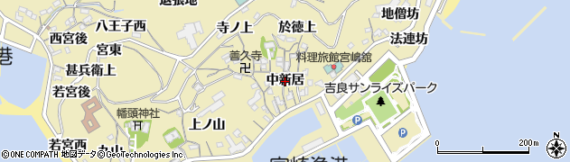 愛知県西尾市吉良町宮崎（中新居）周辺の地図