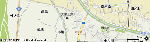 京都府木津川市山城町平尾（綾杉河原）周辺の地図