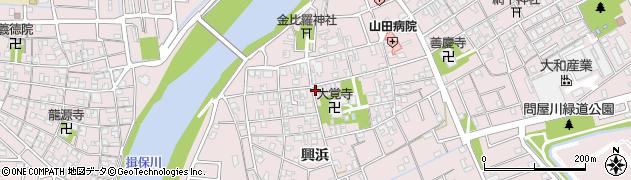 兵庫県姫路市網干区興浜139周辺の地図
