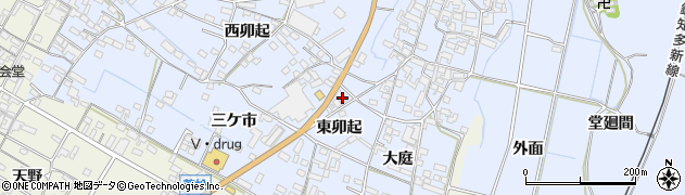 愛知県知多郡美浜町奥田東卯起1周辺の地図