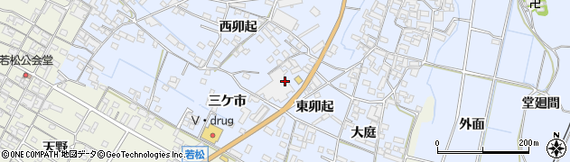 愛知県知多郡美浜町奥田東卯起13周辺の地図