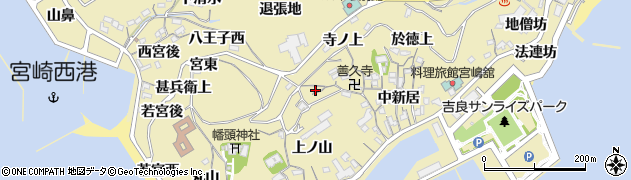 愛知県西尾市吉良町宮崎（八王子）周辺の地図