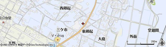 愛知県知多郡美浜町奥田東卯起15周辺の地図
