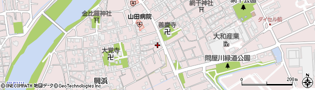 兵庫県姫路市網干区興浜181周辺の地図