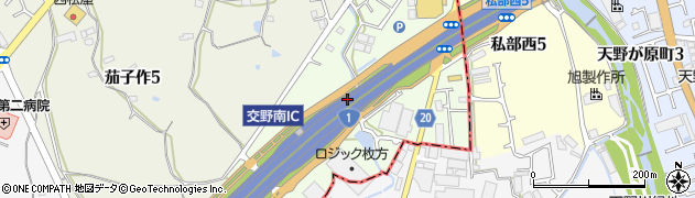 大阪府枚方市茄子作南町周辺の地図