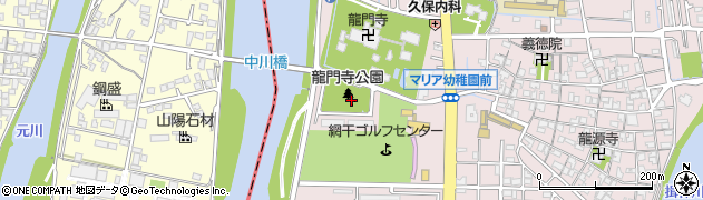 龍門寺公園周辺の地図