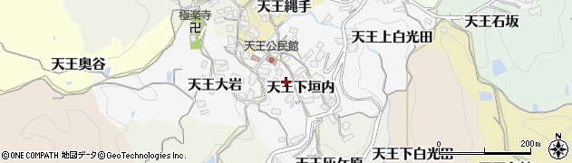 京都府京田辺市天王下垣内周辺の地図