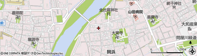 兵庫県姫路市網干区興浜83周辺の地図