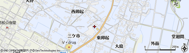 愛知県知多郡美浜町奥田東卯起18周辺の地図