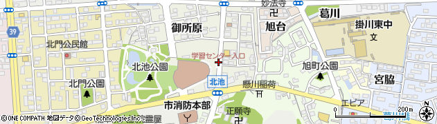 学習センター入口周辺の地図
