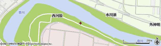 愛知県豊橋市牛川町（八分取）周辺の地図