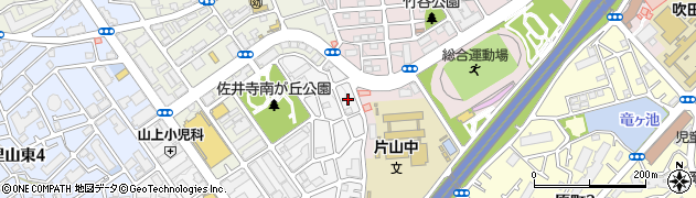 大阪府吹田市上山手町62周辺の地図