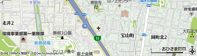 大阪府豊中市山ノ上町17周辺の地図