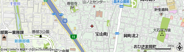 大阪府豊中市宝山町10周辺の地図