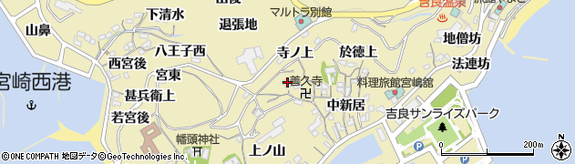 愛知県西尾市吉良町宮崎（忍山）周辺の地図