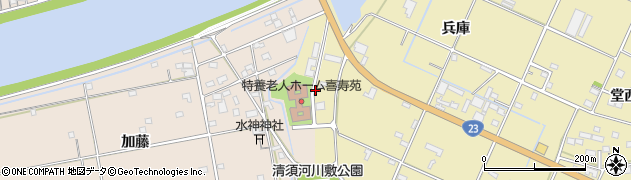 愛知県豊橋市清須町外河原周辺の地図