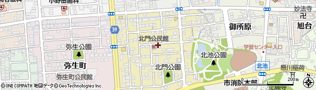 静岡県掛川市北門周辺の地図