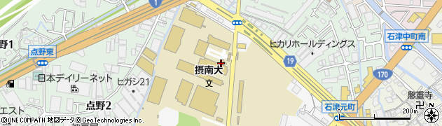摂南大学　保健室周辺の地図