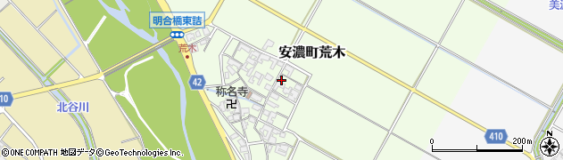三重県津市安濃町荒木周辺の地図