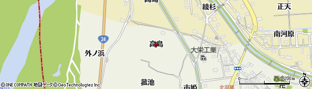 京都府木津川市山城町平尾（高島）周辺の地図