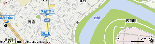 愛知県豊橋市下地町（出枠）周辺の地図