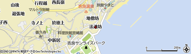 愛知県西尾市吉良町宮崎（法連坊）周辺の地図