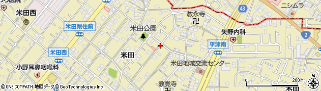 兵庫県高砂市米田町（米田）周辺の地図