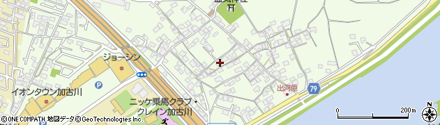 兵庫県加古川市東神吉町出河原334周辺の地図