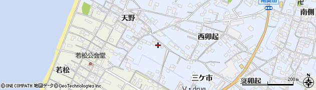 愛知県知多郡美浜町奥田三ケ市124周辺の地図