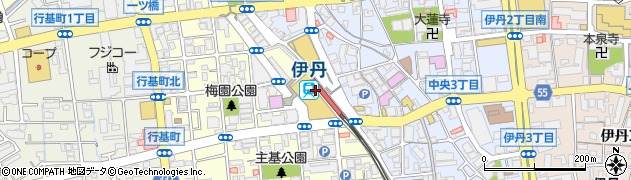 伊丹駅周辺の地図