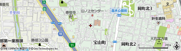 大阪府豊中市宝山町8周辺の地図