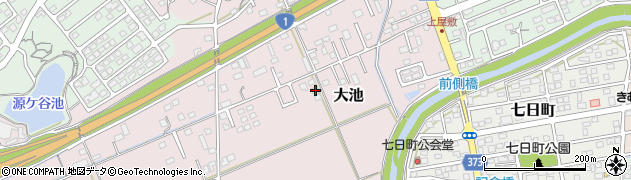 静岡県掛川市大池218周辺の地図