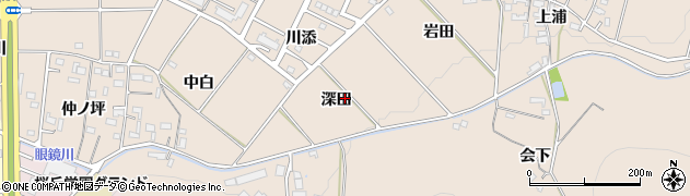 愛知県豊橋市石巻町（深田）周辺の地図