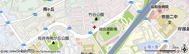 大阪府吹田市竹谷町22周辺の地図