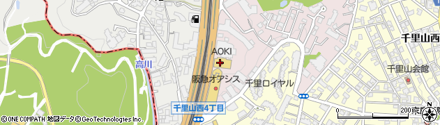 快活CLUB千里本店周辺の地図