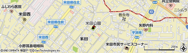 米田児童公園周辺の地図