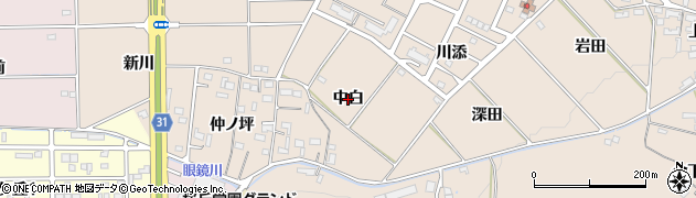 愛知県豊橋市石巻町（中白）周辺の地図