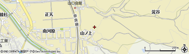 京都府木津川市山城町綺田（山ノ上）周辺の地図