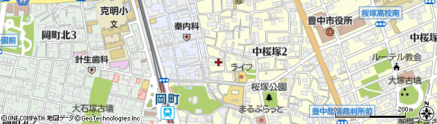 日本生命岡町荘周辺の地図