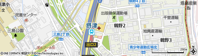 １２３　摂津店周辺の地図