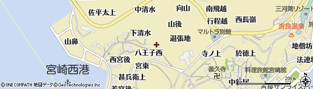愛知県西尾市吉良町宮崎（出屋敷道下）周辺の地図
