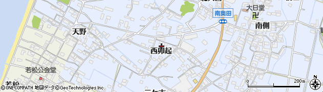 愛知県美浜町（知多郡）奥田（西卯起）周辺の地図