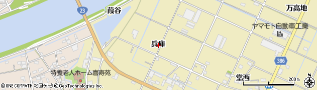 愛知県豊橋市清須町兵庫周辺の地図