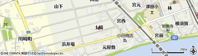 愛知県豊橋市横須賀町土場周辺の地図