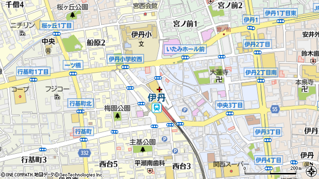 〒664-0851 兵庫県伊丹市中央の地図