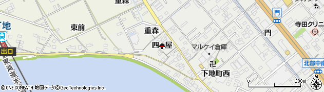 愛知県豊橋市下地町（四ッ屋）周辺の地図