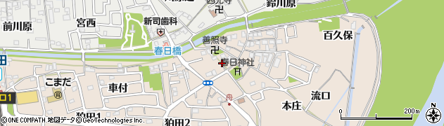 京都府相楽郡精華町下狛西川原周辺の地図