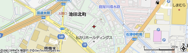 大阪府寝屋川市池田北町周辺の地図